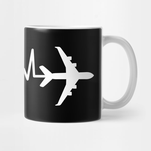 Awesome Airplane Heartbeat Pilot Piloting Aviation by theperfectpresents